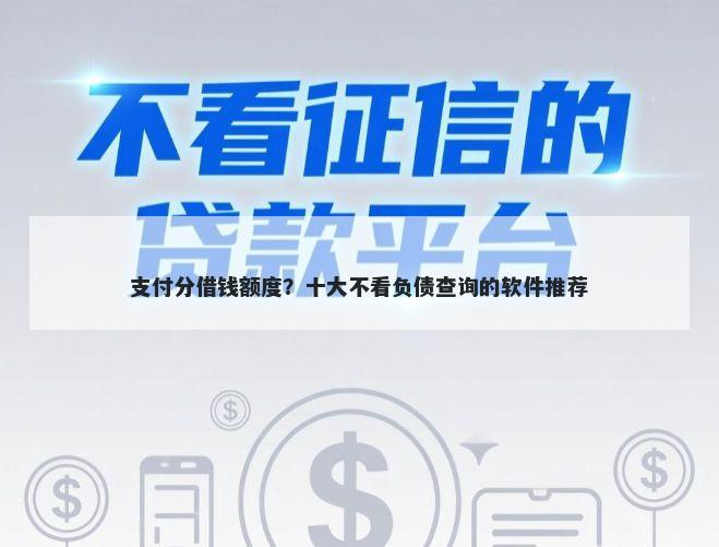 支付分借钱额度?十大不看负债查询的软件推荐