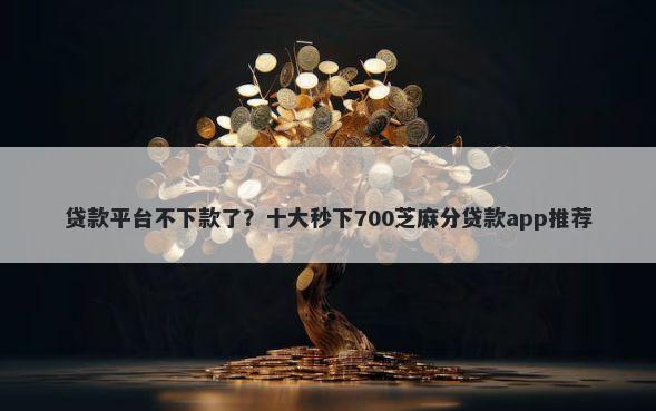 贷款平台不下款了？十大秒下700芝麻分贷款app推荐