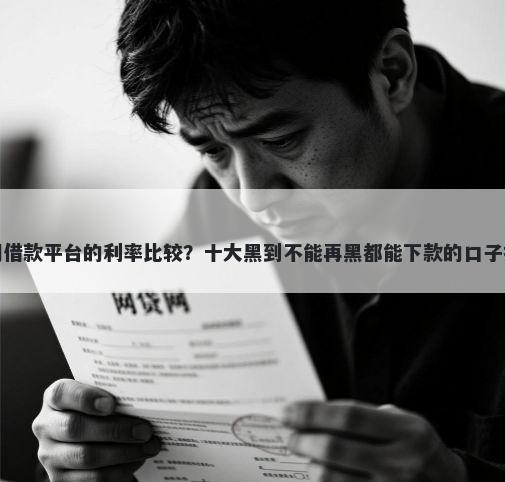 不同借款平台的利率比较？十大黑到不能再黑都能下款的口子推荐
