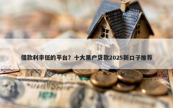 借款利率低的平台?十大黑户贷款2025新口子推荐