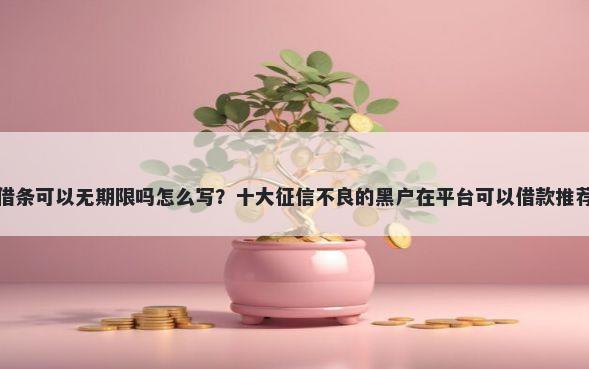 借条可以无期限吗怎么写?十大征信不良的黑户在平台可以借款推荐