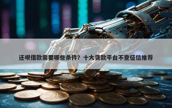 还呗借款需要哪些条件？十大贷款平台不查征信推荐