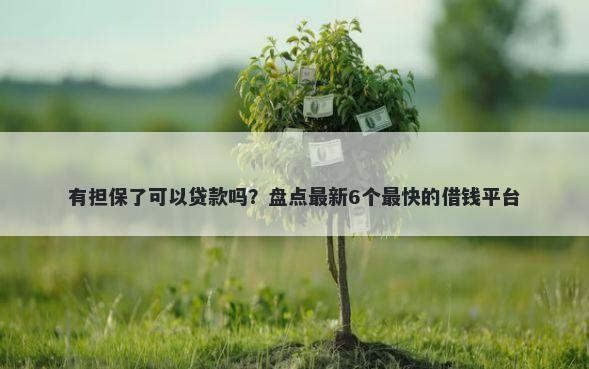 有担保了可以贷款吗？盘点最新6个最快的借钱平台