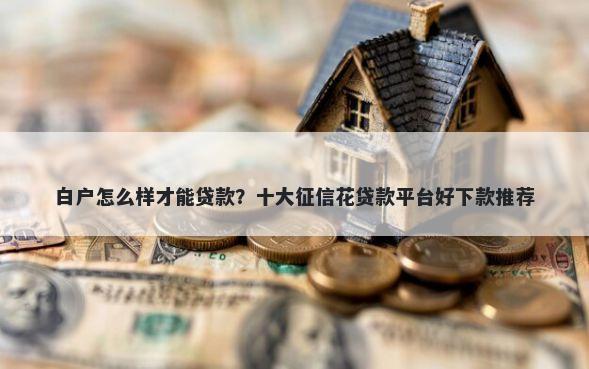 白户怎么样才能贷款?十大征信花贷款平台好下款推荐